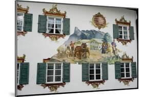 The Famous Painted Houses of Oberammergau, Bavaria, Germany, Europe-Robert Harding-Mounted Photographic Print