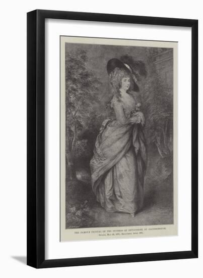 The Famous Picture of the Duchess of Devonshire-Thomas Gainsborough-Framed Giclee Print