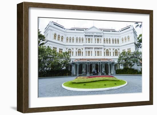 The Famous Raffles Hotel, a Singapore Landmark, Singapore, Southeast Asia, Asia-Fraser Hall-Framed Photographic Print