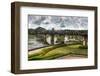 The Famous River Kwai Bridge in Kanchanaburi under a Cloudy Sky in Rainy Season, Thailand-smithore-Framed Photographic Print