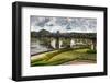 The Famous River Kwai Bridge in Kanchanaburi under a Cloudy Sky in Rainy Season, Thailand-smithore-Framed Photographic Print