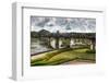 The Famous River Kwai Bridge in Kanchanaburi under a Cloudy Sky in Rainy Season, Thailand-smithore-Framed Photographic Print