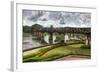 The Famous River Kwai Bridge in Kanchanaburi under a Cloudy Sky in Rainy Season, Thailand-smithore-Framed Photographic Print