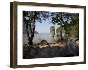 The Famous Rock from the Bond Movie, View from Ko Tapu, James Bond Island, Phang Nga, Thailand-Joern Simensen-Framed Photographic Print