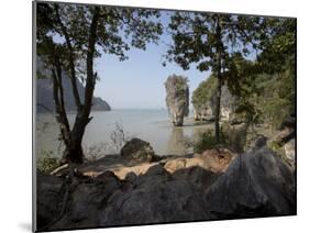 The Famous Rock from the Bond Movie, View from Ko Tapu, James Bond Island, Phang Nga, Thailand-Joern Simensen-Mounted Photographic Print