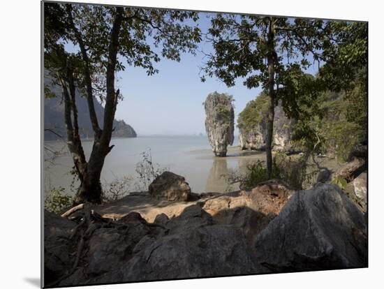 The Famous Rock from the Bond Movie, View from Ko Tapu, James Bond Island, Phang Nga, Thailand-Joern Simensen-Mounted Photographic Print