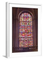 The Famous Stained Glass Window of the Crucifixion of Christ in Poitiers Cathedral-Julian Elliott-Framed Photographic Print