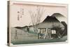 The Famous Teahouse at Mariko', from the Series 'The Fifty-Three Stations of the Tokaido', C.1834-Utagawa Hiroshige-Stretched Canvas