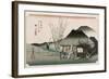 The Famous Teahouse at Mariko', from the Series 'The Fifty-Three Stations of the Tokaido', C.1834-Utagawa Hiroshige-Framed Giclee Print