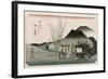 The Famous Teahouse at Mariko', from the Series 'The Fifty-Three Stations of the Tokaido', C.1834-Utagawa Hiroshige-Framed Giclee Print