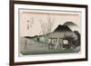 The Famous Teahouse at Mariko', from the Series 'The Fifty-Three Stations of the Tokaido', C.1834-Utagawa Hiroshige-Framed Giclee Print