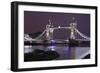 The Famous Tower Bridge in London Seen at Dusk, London, England-David Bank-Framed Photographic Print