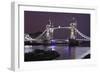 The Famous Tower Bridge in London Seen at Dusk, London, England-David Bank-Framed Photographic Print