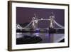 The Famous Tower Bridge in London Seen at Dusk, London, England-David Bank-Framed Photographic Print