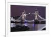 The Famous Tower Bridge in London Seen at Dusk, London, England-David Bank-Framed Photographic Print