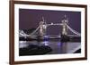 The Famous Tower Bridge in London Seen at Dusk, London, England-David Bank-Framed Photographic Print