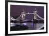 The Famous Tower Bridge in London Seen at Dusk, London, England-David Bank-Framed Photographic Print