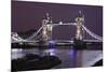 The Famous Tower Bridge in London Seen at Dusk, London, England-David Bank-Mounted Photographic Print