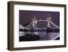 The Famous Tower Bridge in London Seen at Dusk, London, England-David Bank-Framed Photographic Print