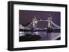 The Famous Tower Bridge in London Seen at Dusk, London, England-David Bank-Framed Photographic Print