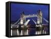 The Famous Tower Bridge over the River Thames in London-David Bank-Framed Stretched Canvas