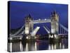 The Famous Tower Bridge over the River Thames in London-David Bank-Stretched Canvas