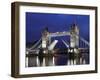 The Famous Tower Bridge over the River Thames in London-David Bank-Framed Photographic Print