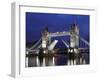 The Famous Tower Bridge over the River Thames in London-David Bank-Framed Photographic Print