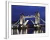 The Famous Tower Bridge over the River Thames in London-David Bank-Framed Photographic Print