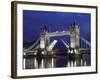 The Famous Tower Bridge over the River Thames in London-David Bank-Framed Photographic Print