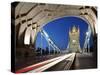 The Famous Tower Bridge over the River Thames in London-David Bank-Stretched Canvas