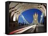 The Famous Tower Bridge over the River Thames in London-David Bank-Framed Stretched Canvas