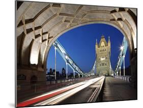 The Famous Tower Bridge over the River Thames in London-David Bank-Mounted Photographic Print