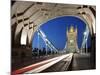 The Famous Tower Bridge over the River Thames in London-David Bank-Mounted Photographic Print