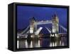 The Famous Tower Bridge over the River Thames in London-David Bank-Framed Stretched Canvas