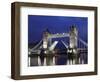 The Famous Tower Bridge over the River Thames in London-David Bank-Framed Photographic Print