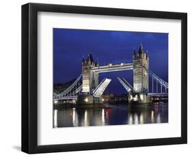 The Famous Tower Bridge over the River Thames in London-David Bank-Framed Photographic Print