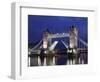 The Famous Tower Bridge over the River Thames in London-David Bank-Framed Photographic Print