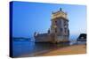 The Famous Tower of Belem at Lisbon after Sunset-foodbytes-Stretched Canvas