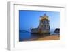The Famous Tower of Belem at Lisbon after Sunset-foodbytes-Framed Photographic Print