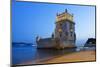 The Famous Tower of Belem at Lisbon after Sunset-foodbytes-Mounted Photographic Print