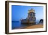 The Famous Tower of Belem at Lisbon after Sunset-foodbytes-Framed Photographic Print