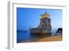 The Famous Tower of Belem at Lisbon after Sunset-foodbytes-Framed Photographic Print