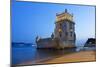 The Famous Tower of Belem at Lisbon after Sunset-foodbytes-Mounted Photographic Print