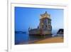 The Famous Tower of Belem at Lisbon after Sunset-foodbytes-Framed Photographic Print
