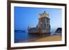 The Famous Tower of Belem at Lisbon after Sunset-foodbytes-Framed Photographic Print