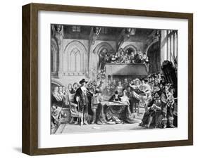 The Famous Trial of Charles I in Westminster Hall in January, 1649-null-Framed Giclee Print