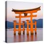 The Famous Vermillion Coloured Floating Torii Gate-Gavin Hellier-Stretched Canvas