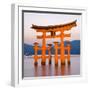 The Famous Vermillion Coloured Floating Torii Gate-Gavin Hellier-Framed Photographic Print