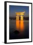 The Famous Vermillion Coloured Floating Torii Gate-Gavin Hellier-Framed Photographic Print